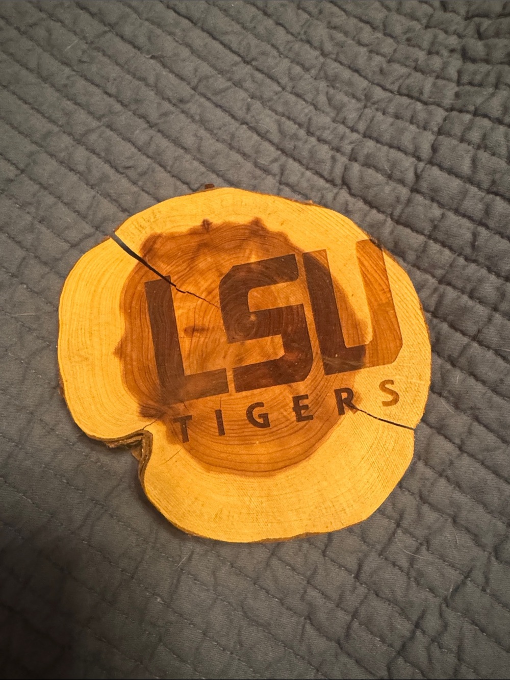 Wood Slice Logo Coaster - Natural Brown